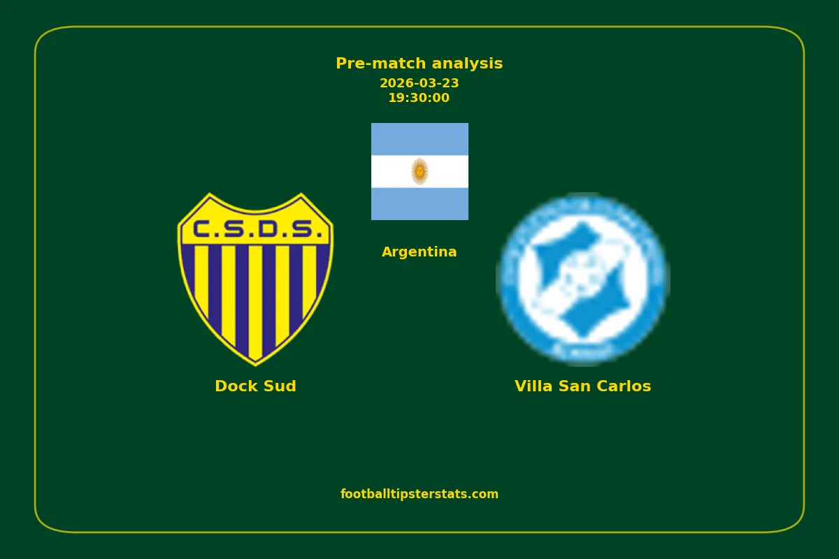 Pre-match analysis: Dock Sud vs Villa San Carlos on 2026-03-23